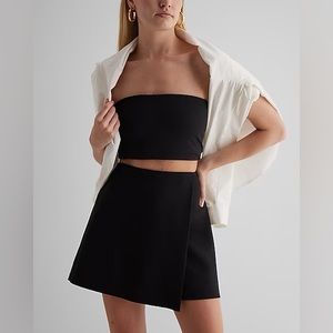 NWOT EXPRESS SUPER HIGH WAISTED WRAP FRONT MINI SKORT